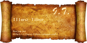 Illenz Tibor névjegykártya